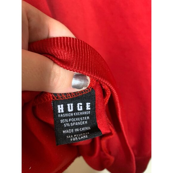 Huge Fashion Exchange Full Zip Jacket Track Suit Athletic Casual Red Men Sz 2XL - Picture 6 of 7